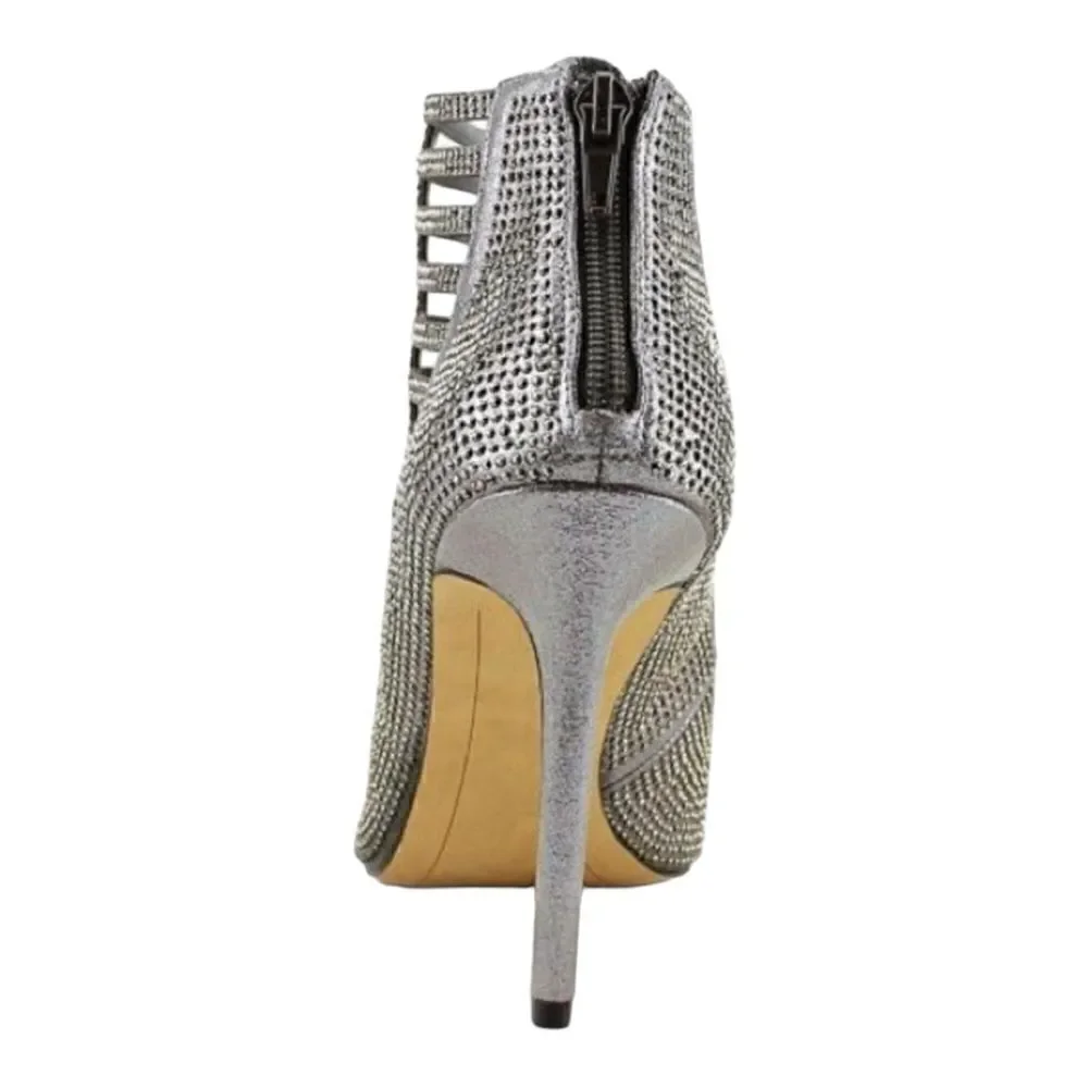 INC International Concepts Women’s Kacela Caged Pumps in the Size 8M in Pewter